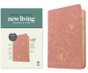 NLT Large Print Thinline Center-Column Reference Bible: Pink Gold Floral, Leatherlike